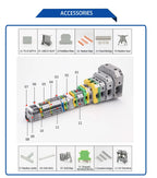 10Pc FBI10-8 Wiring Jumpers 10 Seats UK6N UK 6N Connector FBI 10-8 DIN Rail Terminal Block Accessories Termin Fixed Bridge