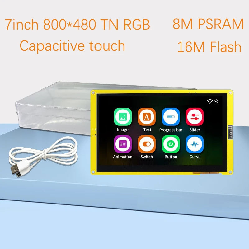ESP32-S3 HMI 8M PSRAM 16M Flash Arduino LVGL WIFI&Bluetooth 7 " 800*480 Smart Display Screen 7 inch RGB LCD TFT Module
