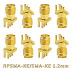 1.2mm Spacing Edge PCB Straight Right Angle Mount RF Copper Connector RPSMA-KE SMA-KE