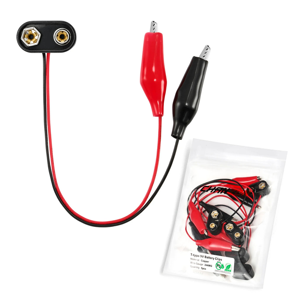9V Battery Connector Power Clips DC Jack Male Female Alligator Snap Adapter Wire Holder Cable 9 Volt Lead Socket Plug Barrel