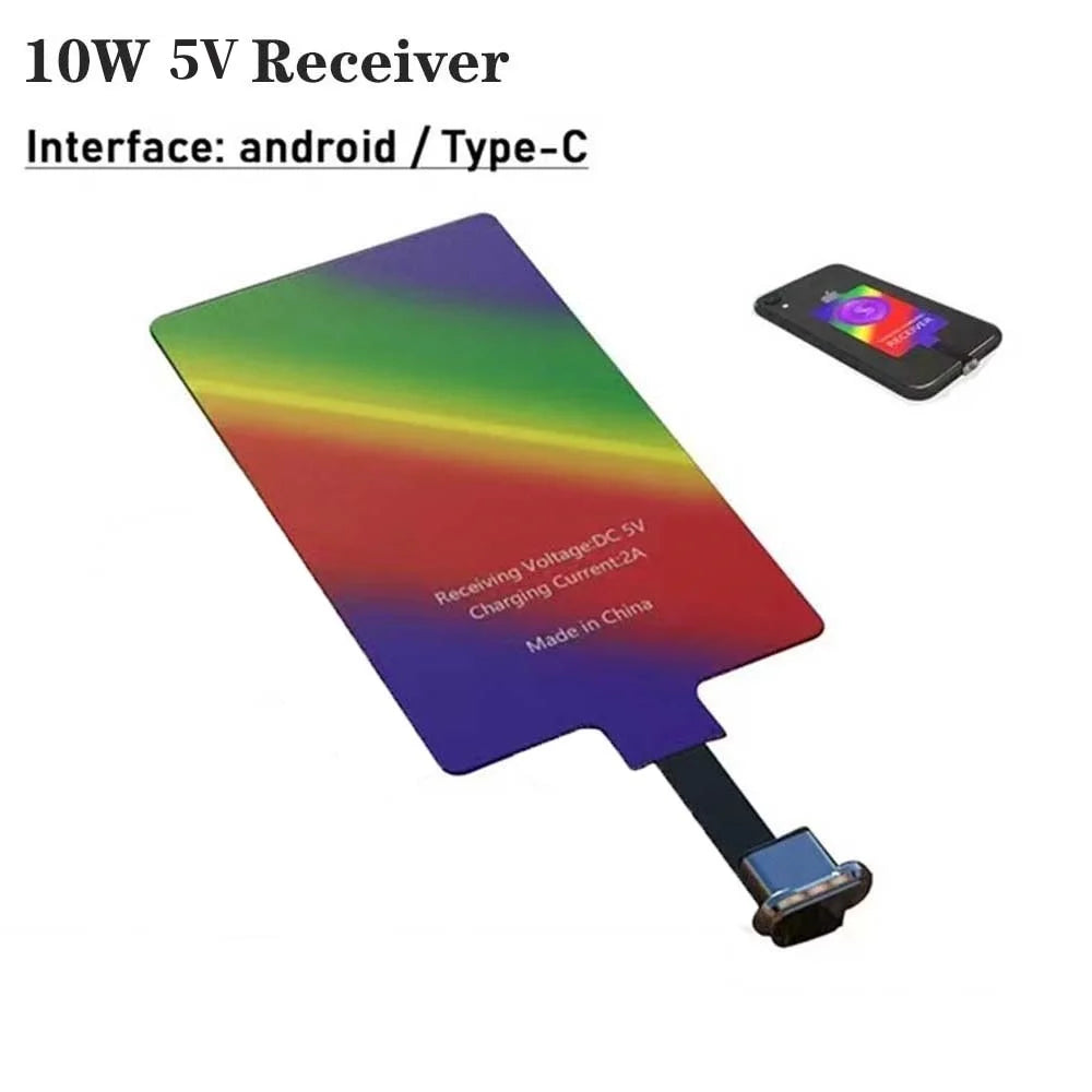 Wireless Charging Fast Charger Receiver Coil 10W 5V 2A Universal USB Type C Type-C Port Charge For Huawei P20 P10 Samsung Xiaomi