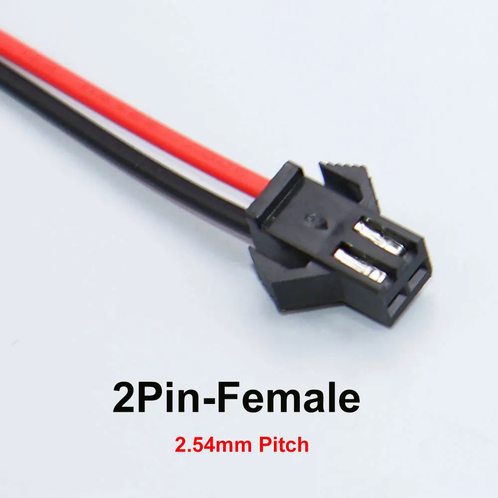 JCD 2/3/4/5/6 Pin LED Strip JST SM Connector Male or Female Adapter Plug Connector Terminal with 20CM 22AWG Wire for Light Strip