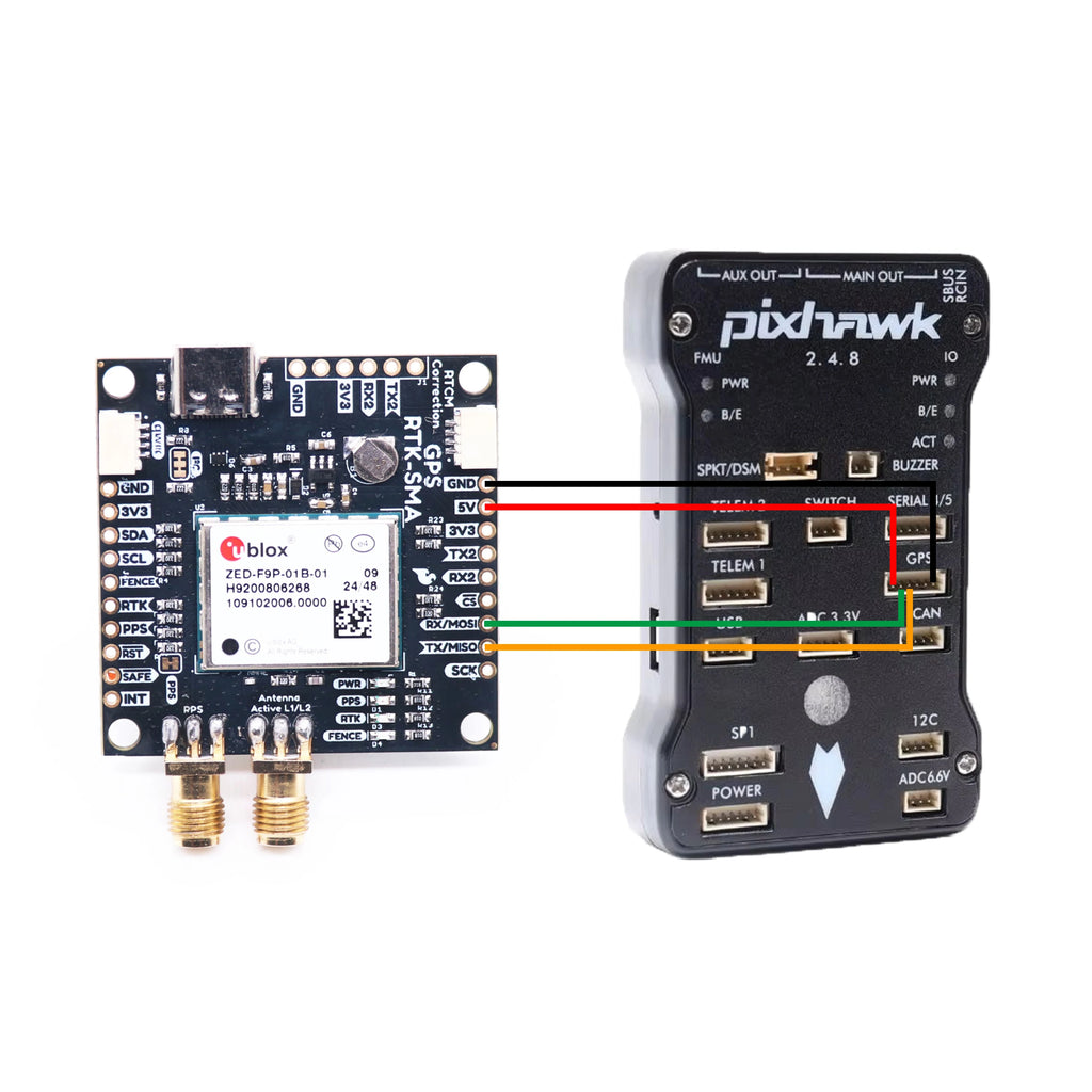 BCUBE SparkFun GPS RTK2 Board ZED F9P Qwiic High-Precision UAV GNSS Series Ardupilot FPV AutoPilot Flight Control
