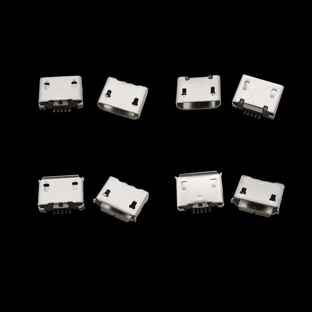 40Pcs/box Micro USB Female 5 Pin Connector Charging Port Dock SMD PCB Soldering DIY Repair Micro USB Jack Socket Adapter
