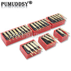 5PCS/LOT DIP Switch 2.54MM DA-02 1/2/3/4/5/6/8/10P  Horizontal Dial 90 Degrees Plug-in PUMUDDSY Side Insert Bent Foot Switch New