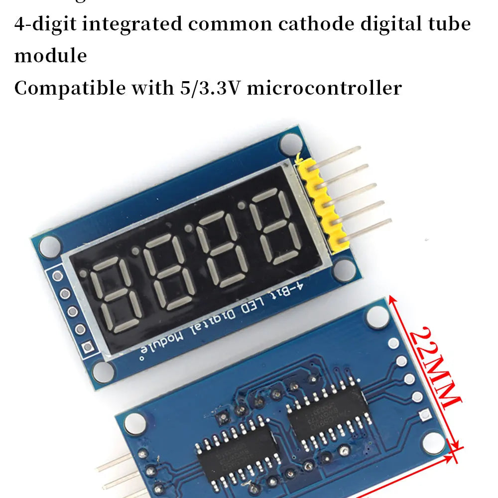 MGQH TM1637 4Bits / TM1638 / 74HC595 8 bit Digital LED Display Module 7 Segment 0.36Inch Clock RED Anode Tube Four Serial Driver