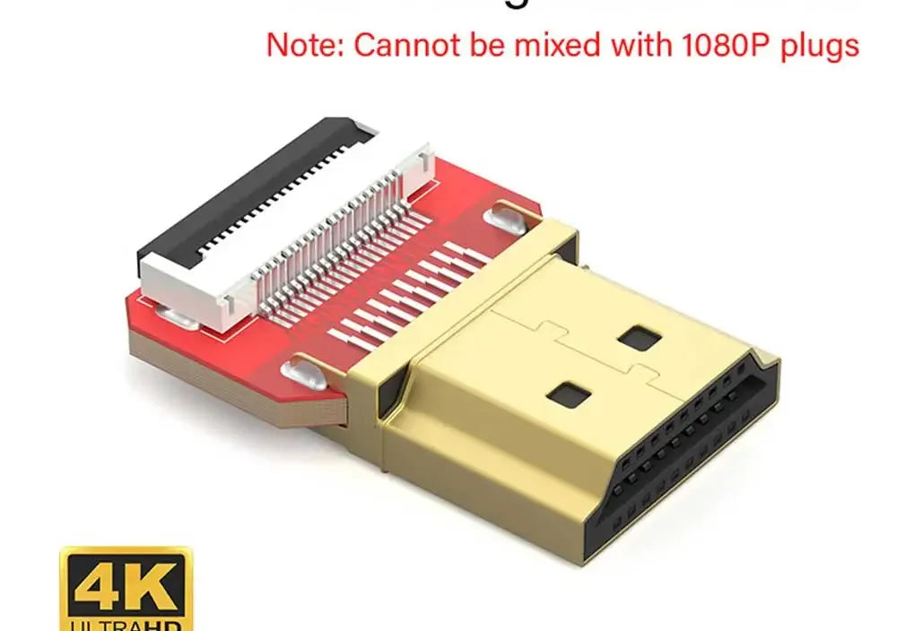 Ribbon Flat FPV HDTV-compatible Cable HDMI-4K HD Male Female 90 Degree Adapter 5cm-1m FPC Pitch 20pin Aerial Photograph FFC Wire