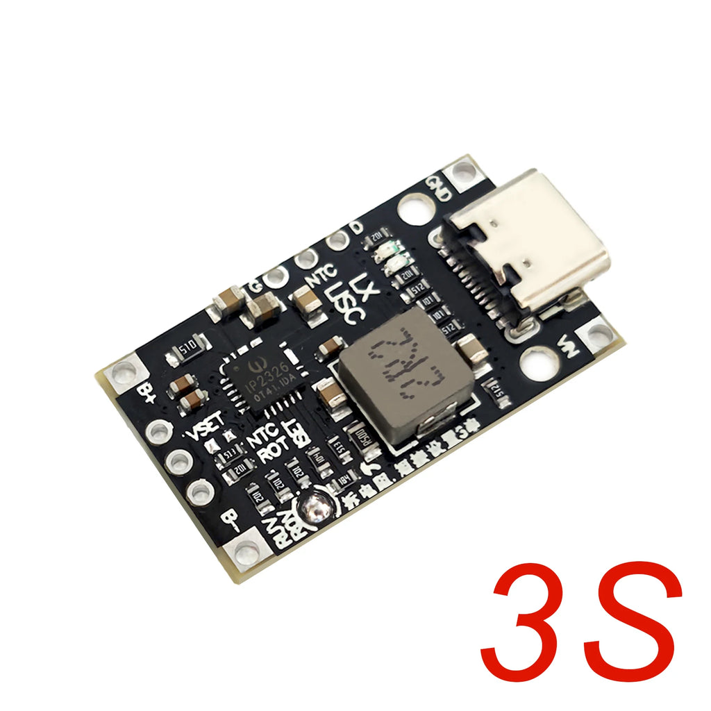 1-10PCS Type-C BMS with Balance Charging 15W Fast Charge Li-ion Battery Boost Module 2S 3S 8.4V 12.6V for DIY Charger PCB Board