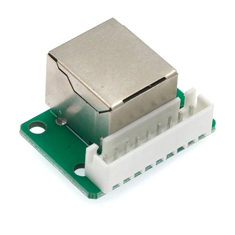 1Pcs RJ45 Adapter Board To XH2.54 Modular Ethernet Connector Adapter Network Interface + Breakout Board + Pin Header