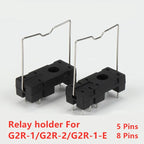 2Pcs 14F-2Z-A2 Relay PCB Socket Base 5-Pin / 8-Pin Plug-in Holder Compatible for G2R-1/G2R-2 RT424024 HF115F