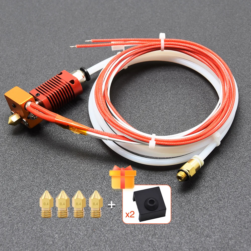Ender 3 Metal J-Head CR10 MK8 Hotend Extruder Kit Heat Block Nozzle Heater Thermistor for CR10s Pro Ender3 V2 Ender 5 3D Printer