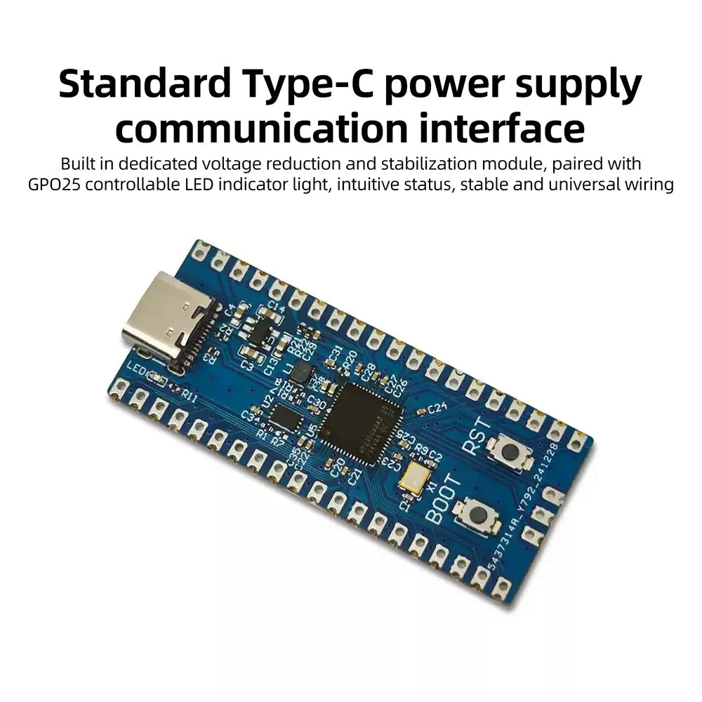 For Raspberry Pi Pico 2 RP2350 USB A Development Board RP2350 Microcontroller Module Type C Interface