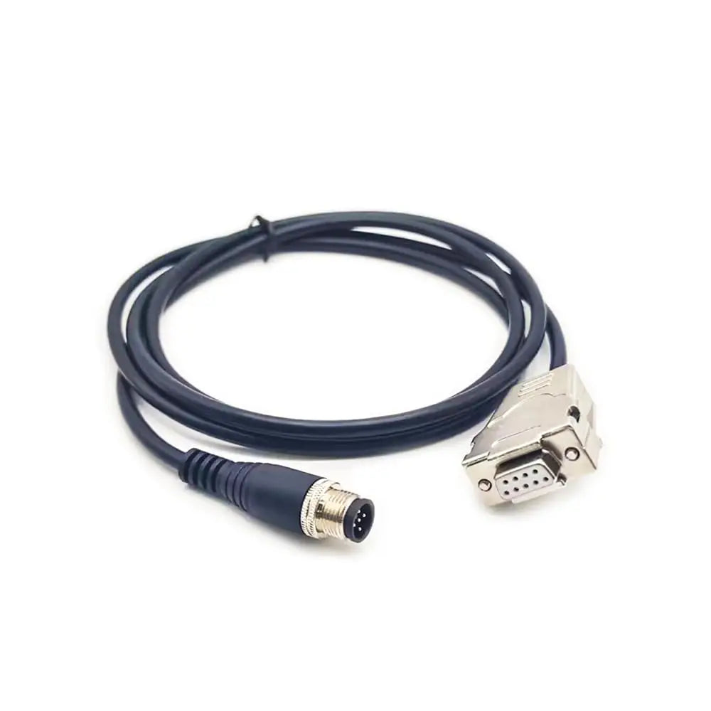 M12 to DB9 Female Serial RS232 Adapter Cable,5-Pin Male Device Port to 9-Pin COM Port Cable for Industrial PLC,CNC,Router,Sensor