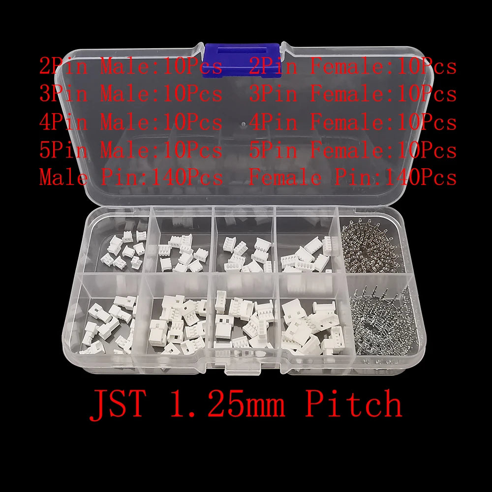 1Box SH 1.0/JST 1.25mm/ZH 1.5mm/PH 2.0mm/SM/SYP/XH 2.54mm/VH 3.96mm Pitch Male Female Housing Terminal Pin Header Wire Connector