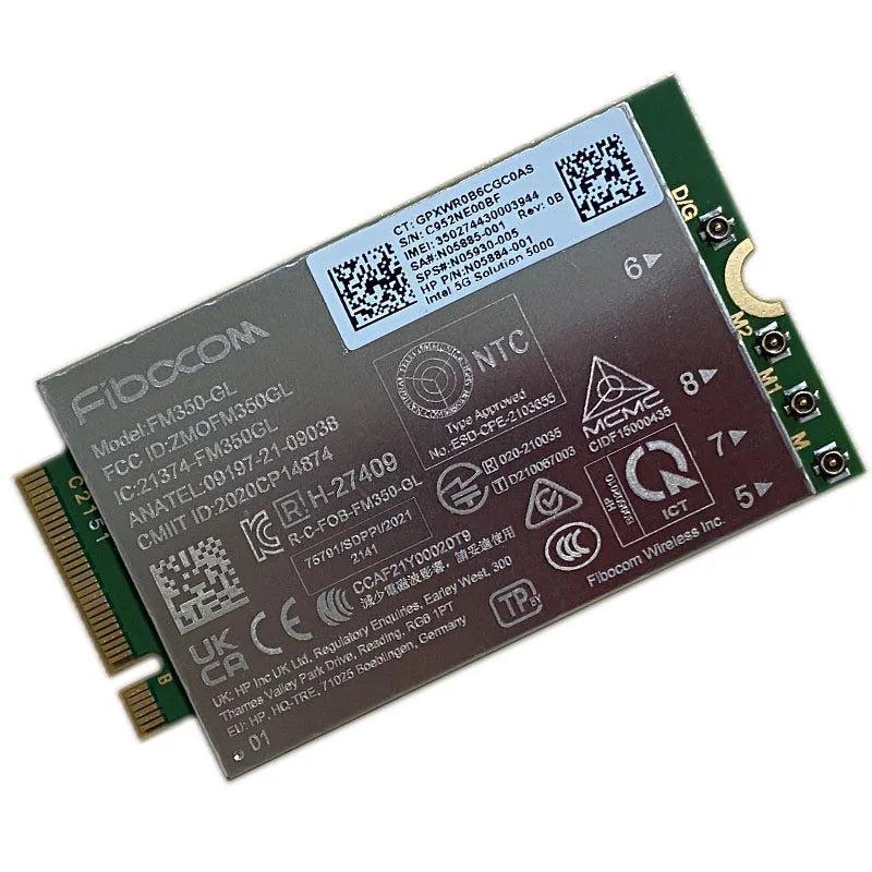 WDXUN FM350-GL FM350 GL module for HP  X360 830 855 G7 7940HS 855G8 Laptop M46335-005 5G LTE WCDMA 4x4 MIMO GNSS module FM350 GL