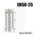EN Copper Electrical Wire Non-Insulated Naked Sleeve Tubular Crimpare Connectors Tube Cord End Ferrules Cable Lug Crimp Terminal