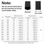 X Pattern Black 15 18 20 25 30 35 40 50 60mm Heat Shrink Sleeve for Fishing Rod Grips Non Slip-Insulation-Waterproof Wrap Tubing
