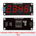 2~50Pcs TM1637 0.56 Inch 4 Digit 7 Segment LED Digital Tube Display Module With Clock Dot For Arduino Electronic Clock Project