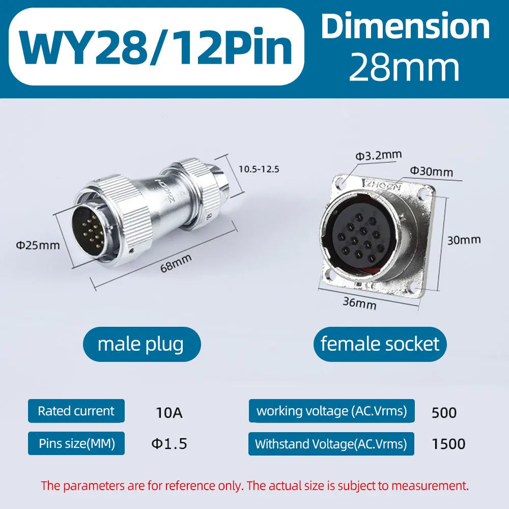 ZHQCN WY/HY28 TE+Z M28 Male And Female Docking Aviator Aviation Plug Socket Connectors 2 Pin For Machines And Equipment