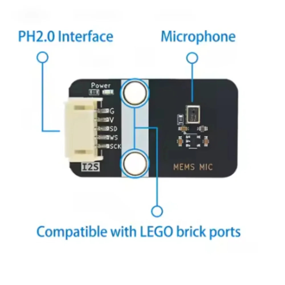 I2S MEMS Microphone Module ZTS6631 High Sensitivity Digital Audio Sensor PH2.0 Connector supports ESP32 for HOME Assistant