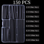 2:1 Times Shrink,Heat Shrink Tube Set,Polyolefin,Insulated Heat Shrinkable Sleeve for Wire Connection and Data Line Protection