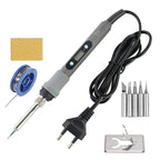 60W 80W Electric Soldering Iron LCD Digital Display Adjustable Temperature Welding Repair Tools 220V / 110V Solder Wire Tips