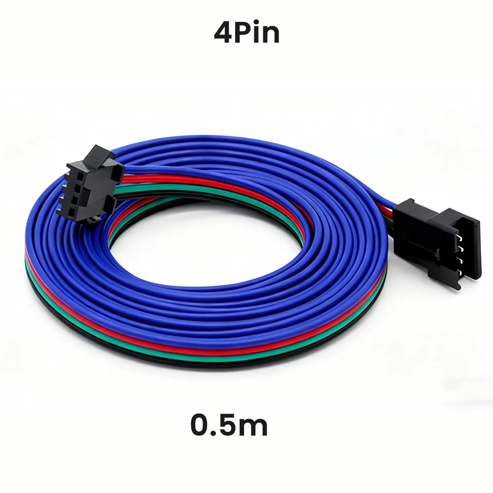 LED Extension Cable 22AWG Electric Wire 2Pin 3Pin 4Pin 5Pin Male Female JST Connector for WS2811 WS2812 WS2813 Strip
