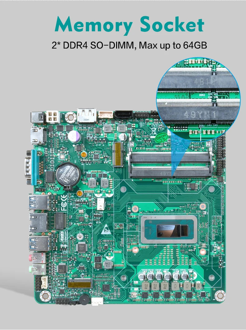 for X86 Industrial Motherboard Vending Machine 12th Gen I5-12450H 1 LAN 1 COM 2 DDR4 1 HD VGA DP LVDS eDP Mini ITX