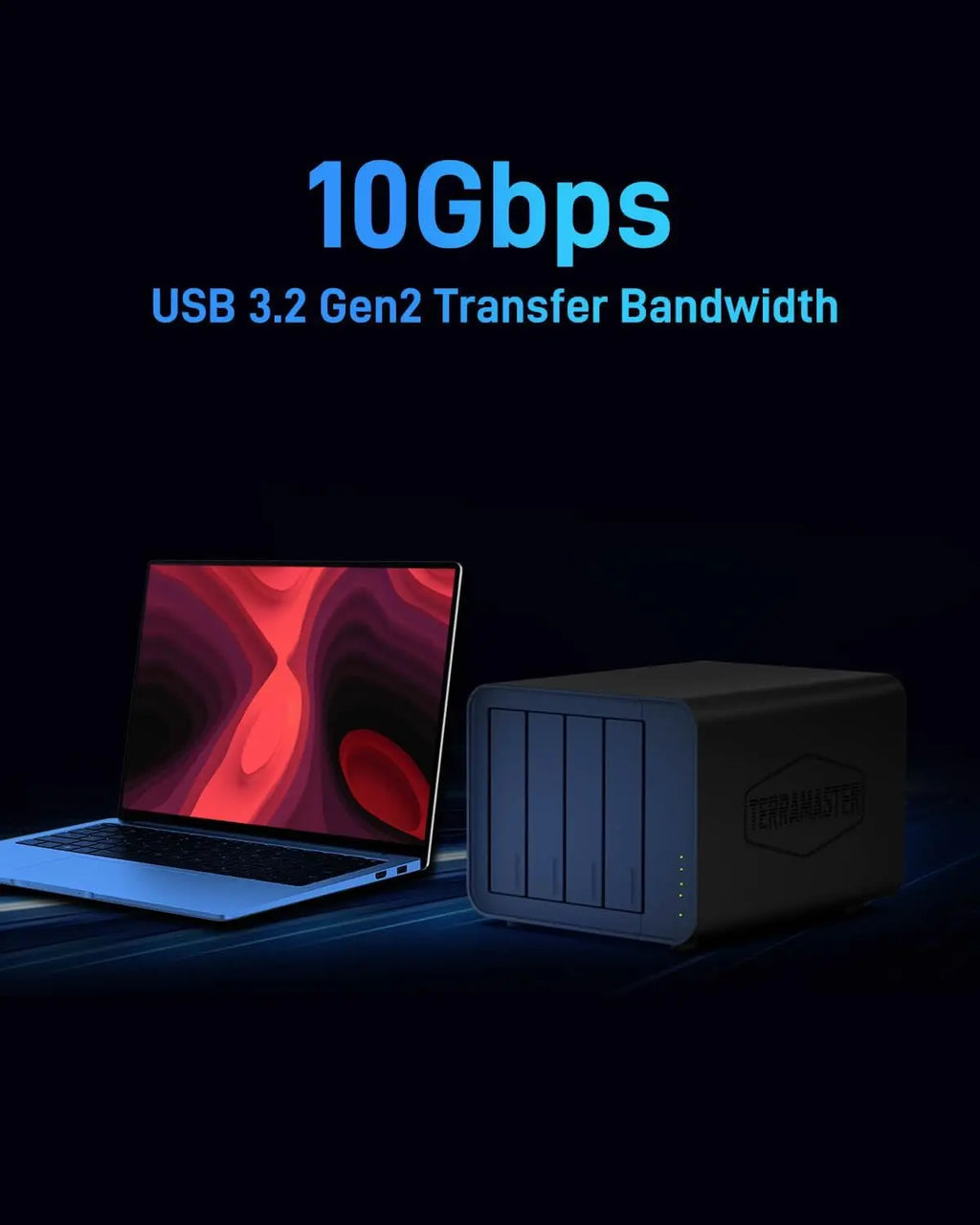 TERRAMASTER F4-425 4Bay NAS Storage Intel x86 Quad-Core CPU 4GB RAM 2.5GbE LAN Network Attached Storage for Home Users (Diskless