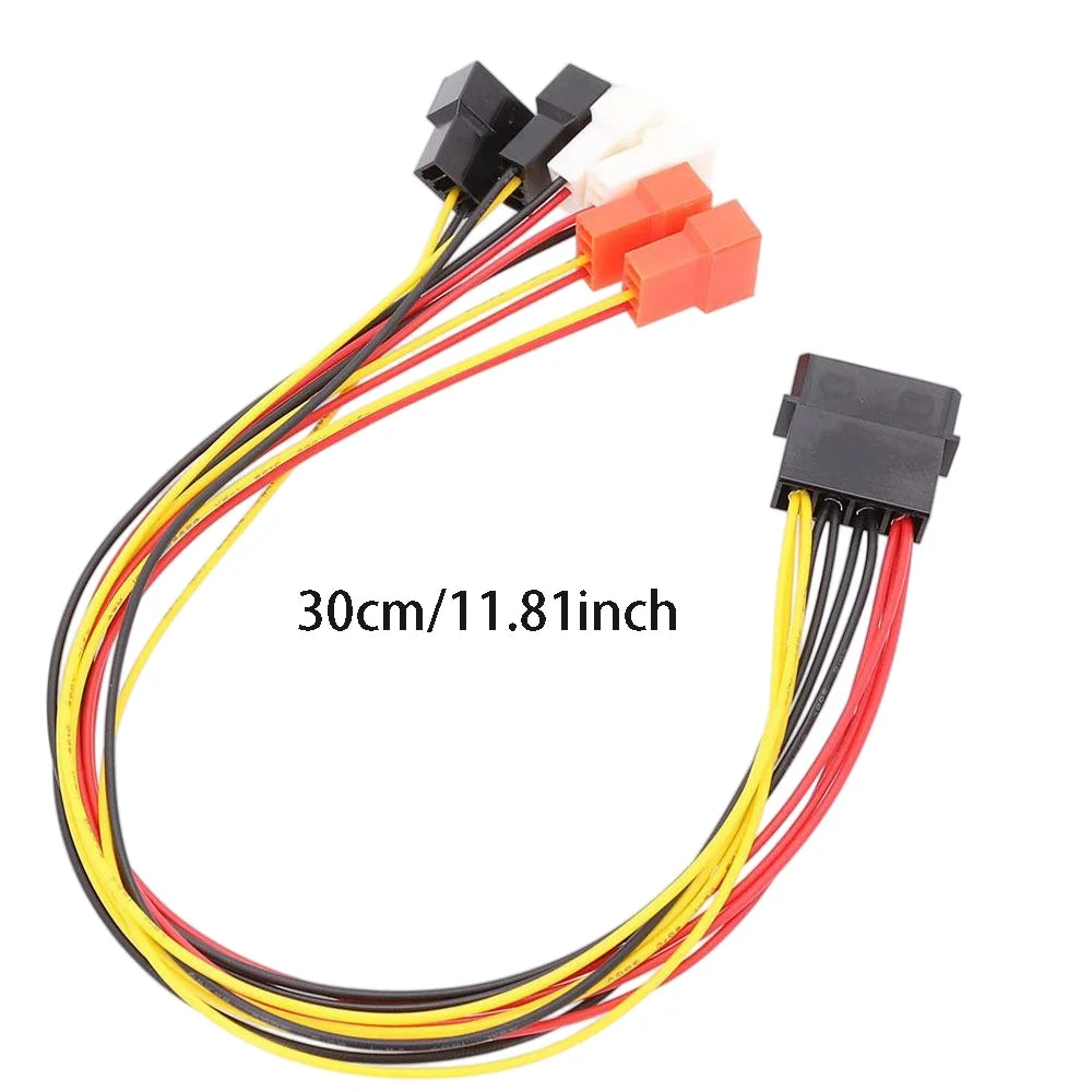 IDE 4Pin Molex to 3Pin 4 Pin Cable Fan Adapter 12V 7V 5V Computer Fan Convert Cable Splitter PC Case Fan Wire Reduce Speed Cord