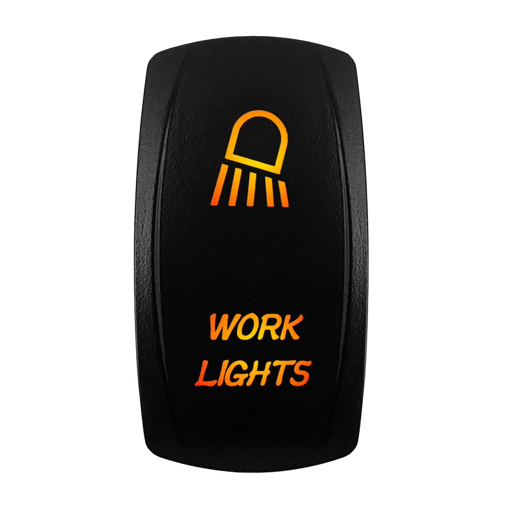 12V-24V Orange Led Rocker Switch Waterproof 20A Amber Light SPST DPDT Toggle Key for Car Boat ATV Camper Motorhome Auto Machine