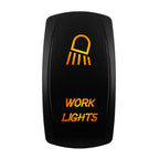 12V-24V Orange Led Rocker Switch Waterproof 20A Amber Light SPST DPDT Toggle Key for Car Boat ATV Camper Motorhome Auto Machine