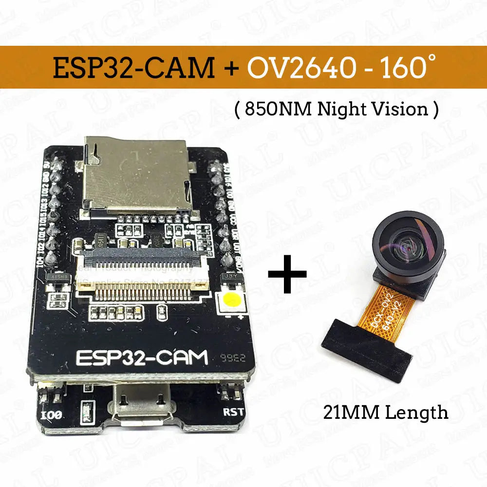 Original ESP32-CAM Camera Module Kit 2.4 GHz WiFi Bluetooth 8MB PSRAM OV2640 Camera Module 66 120 160 Degree 850nm Night Vision