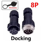 5/20Sets GX16 Aviation Connector M16 Waterproof Back Nut Docking Male&Female Plug And Socket 2/3/4pin 5pin 6pin 7pin 8pin 9pin