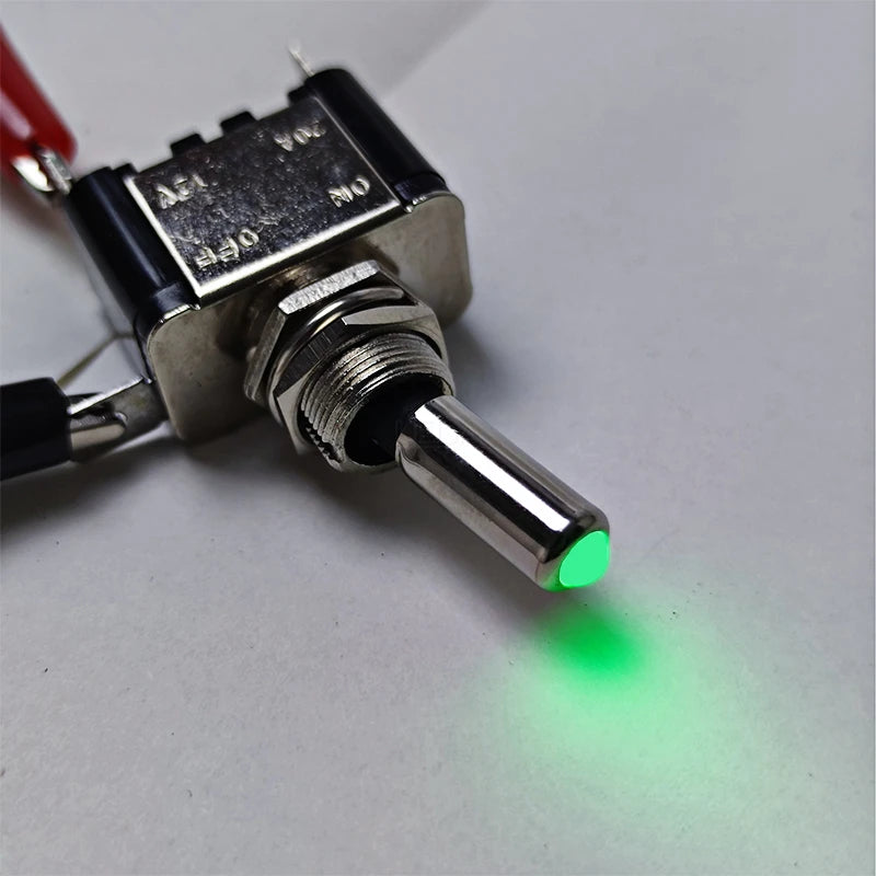 1Pcs 12V 20A Illuminated LED Toggle Switch Auto Car Boat Truck Red Blue Green Yellow White