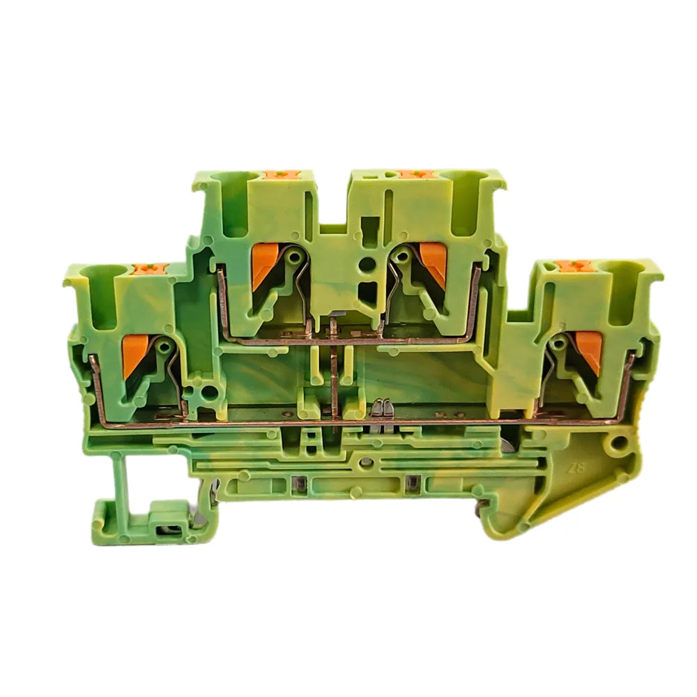10Pcs PTTB2.5 PTTB-2.5 Push-in Double Level Din Rail Terminal Block 2 Layer 2.5mm² Plug Electrical Wire Connector