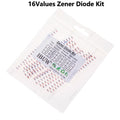 300PCS 16Values Zener Diode Kit 3V0-24V 1N4148 LL34 for Voltage Regulation Projects 3V0 3V3 3V9 4V7 16V 24V 18V 20V 7V5 8V2