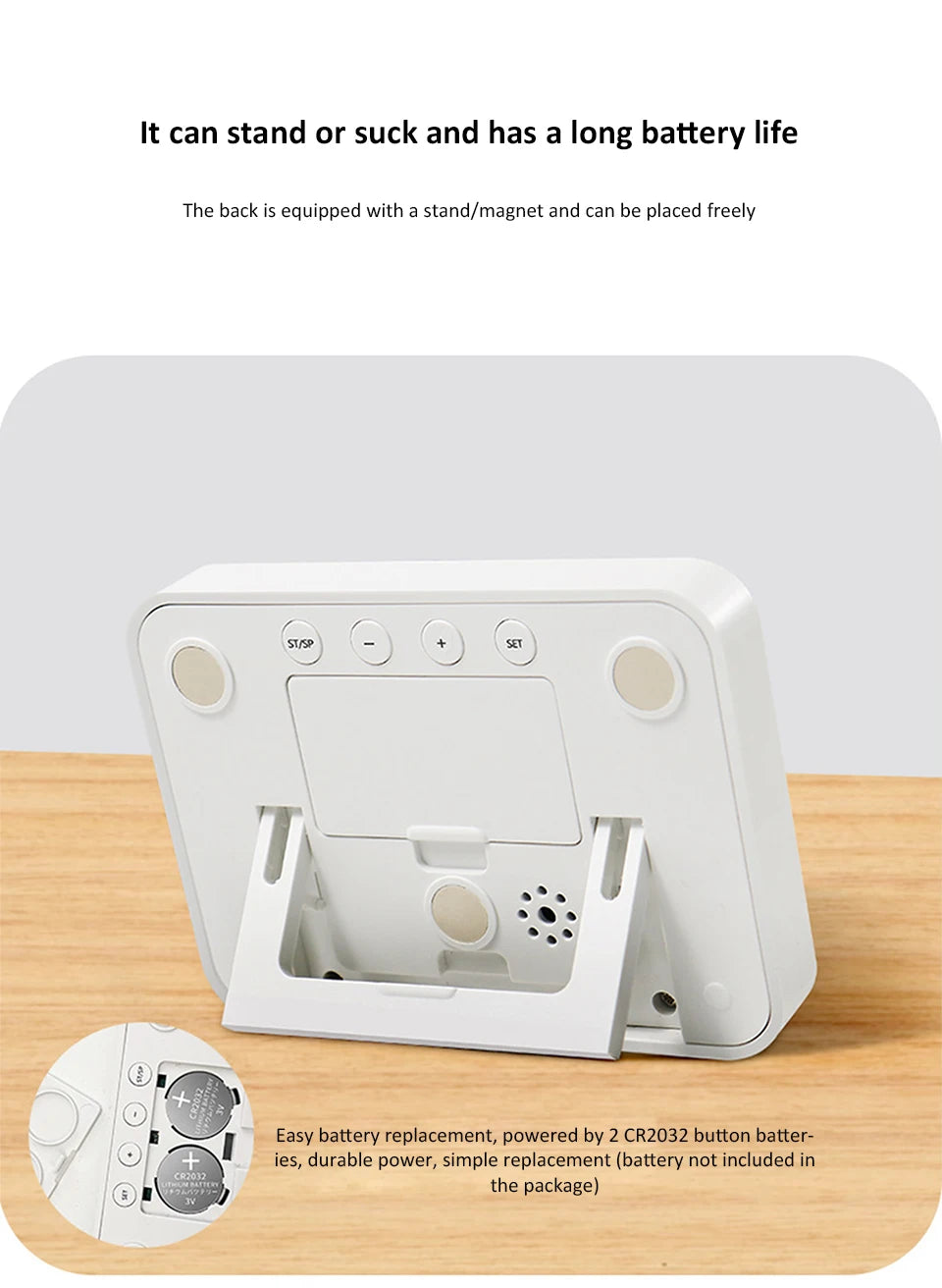 Digital Countdown Days Timer 9999-Day Count Down Clock Multi-Function Electronic Countdown Timer for Vacation Retirement Wedding