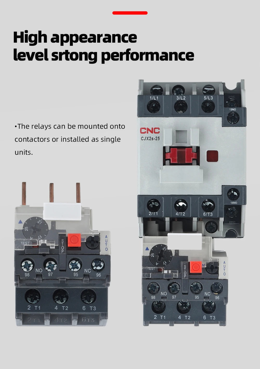CNC Thermal Relay 50/60Hz 1.6A 2.5A 4A 6A 8A 10A 13A 18A 25A Adjustable Thermal Overload Relay