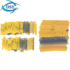 600pcs/set 30 Kinds 1/4W Resistance 1% Metal Film Resistor DSSUPPLY Pack Assorted Kit 1K 10K 100K 220ohm 1M Resistors 300pcs/set