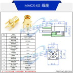 5PCS MCX-KE MCX-JE MCX-KWE MMCX-KE MMCX-JE MMCX-KWE MCX MMCX Male Female Socket PCB Board Socket Right Angle 90 Degree Connector