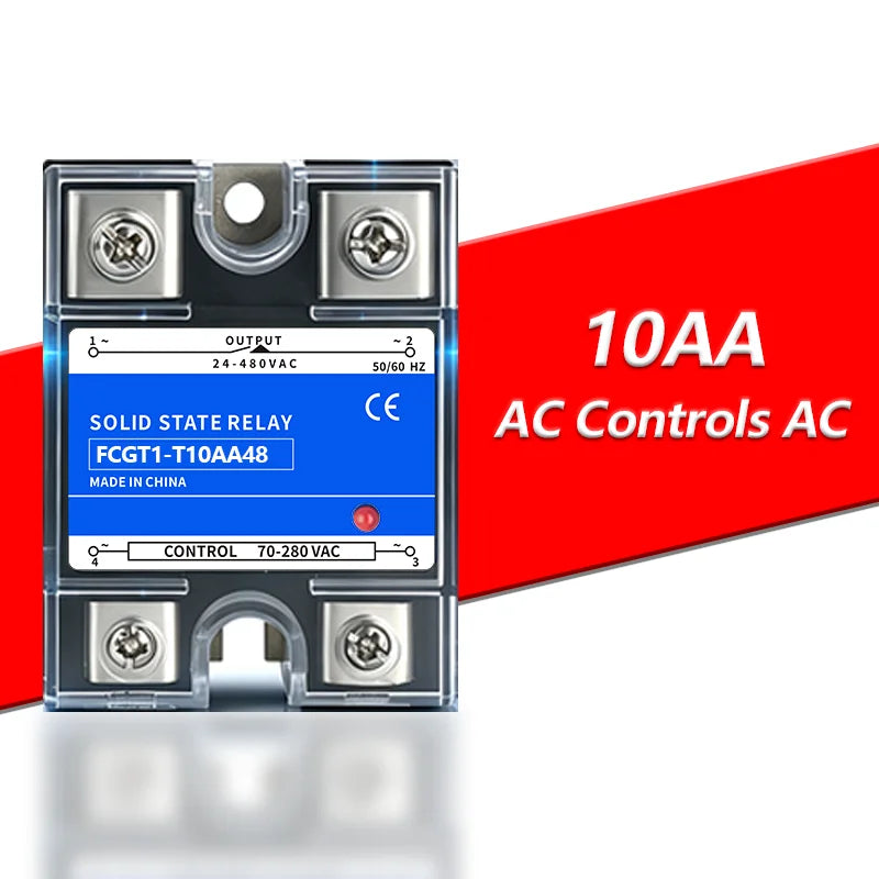 SSR Solid State Relay 10A 25A 40A 60A 80A 100A 120A Single Phase Control Relay DC TO AC DC TO DC AC TO AC