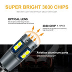 Nlpearl 2x Signal Lamp BA9S T4W  Led Bulb BAX9S BAY9S H21W H6W LED 12V Car Led Bulb Canbus 3030 Chips Interior Light Dome Lamp