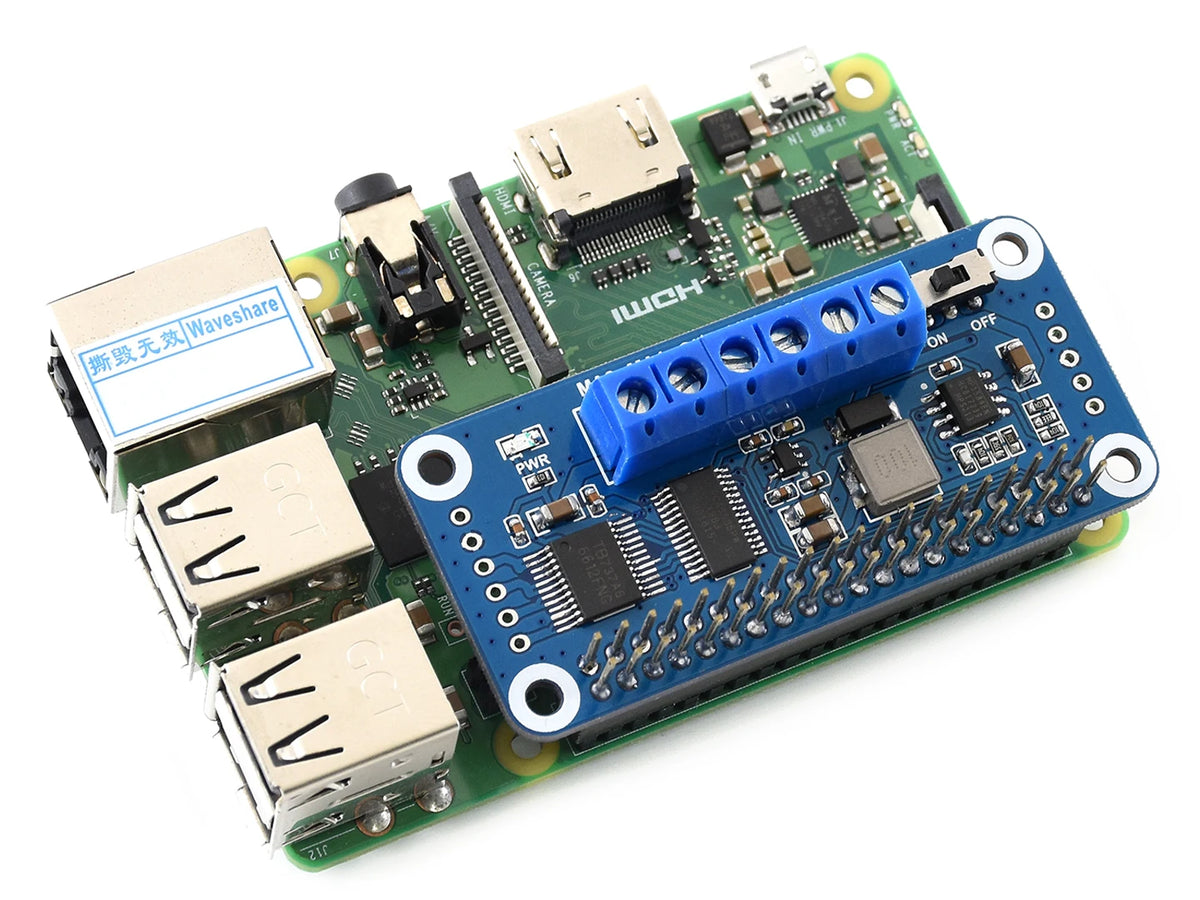 Waveshare I2C Interface Motor Driver HAT for Raspberry Pi Onboard PCA9685 Chip TB6612FNG Dual H-bridge