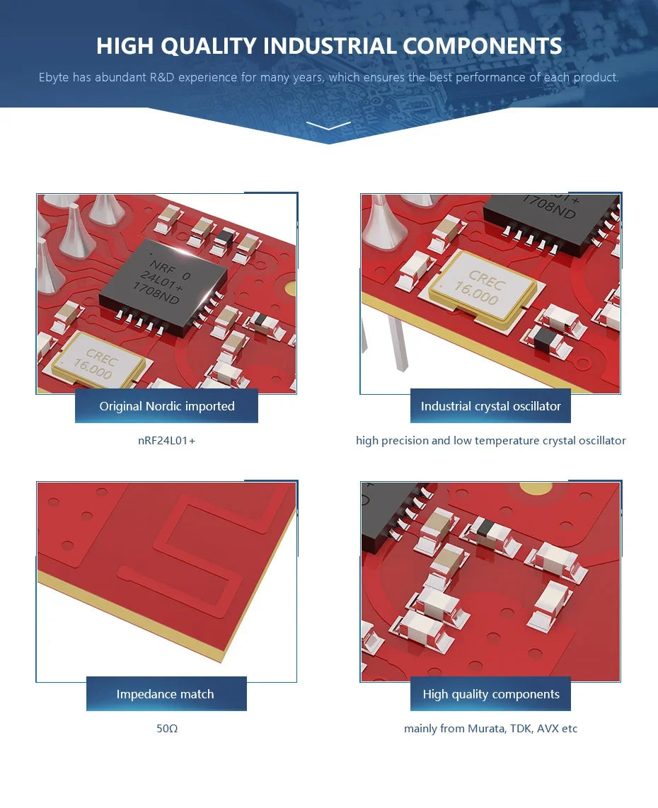 2.4GHz nRF24L01 rf Module Wireless Transceiver CDSENET E01-ML01D SPI nRF24L01P 2.4 ghz Transmitter and Receiver for Arduino
