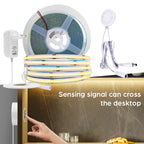 12V 24V Touch Dimmer COB LED Strip Light Hand Sweep Induction Switch US EU Power Kit Flex 320LEDs Tape Bedroom Kitchen Lighting