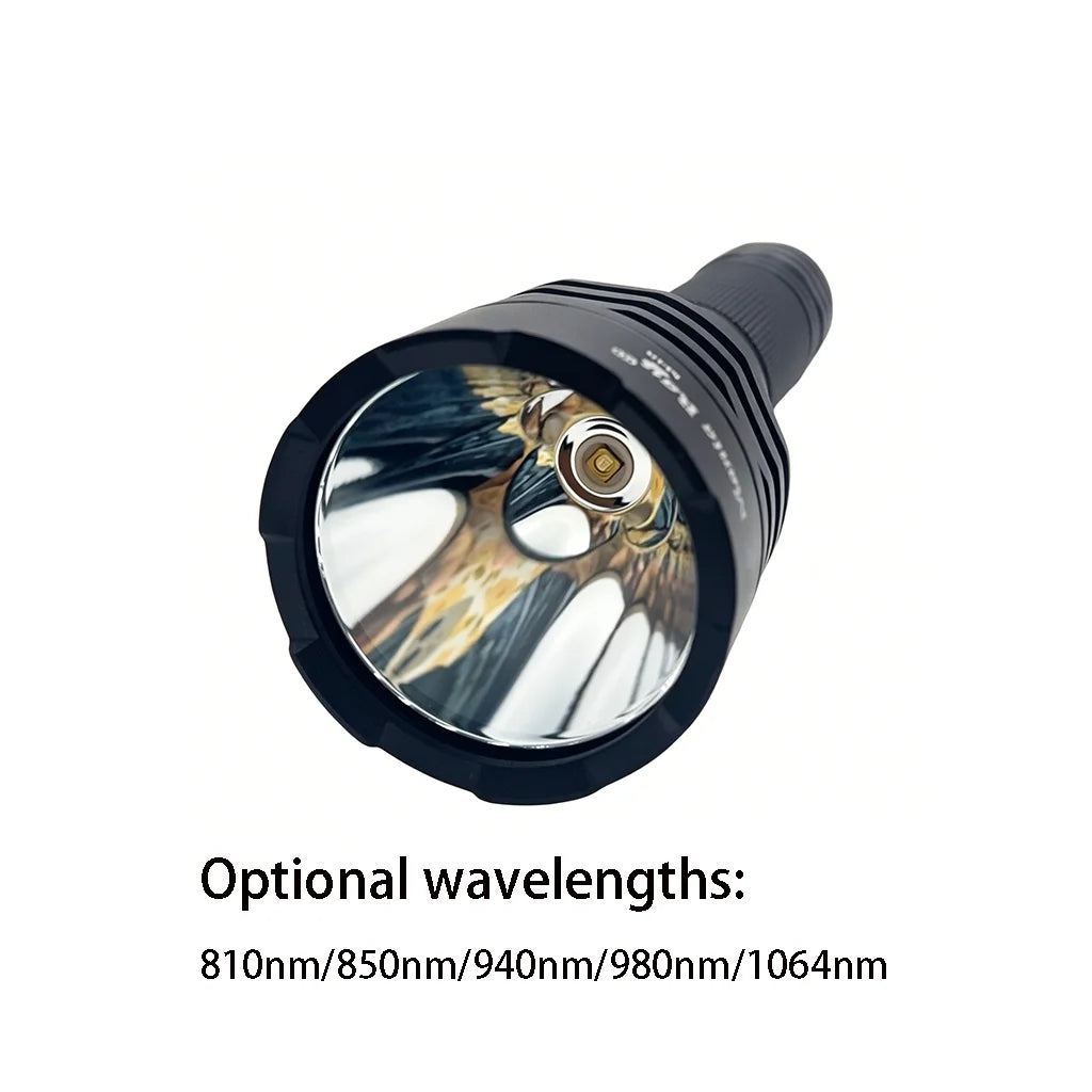 M45 10W High Power Infrared Flashlight, 810nm/850nm/940nm/980nm/1064nm 3-Gear IR Torch Waterproof for Hunting Night Vision