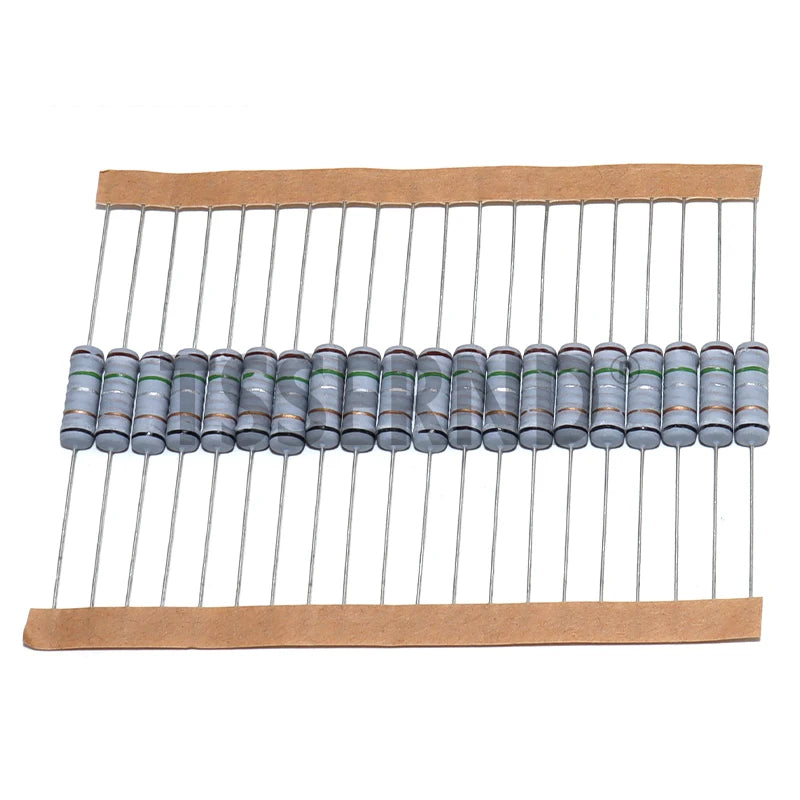 20pcs 2W 5% Wirewound Resistor Fuse 0.05R 0.1R 0.15R 1R 2.2R 4.7R 5.1R 10R 20R 22R 47R 51R 100R