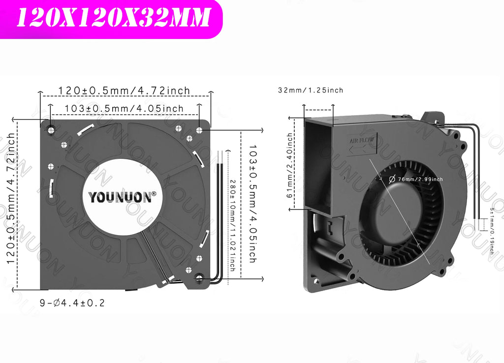 1PCS EC Brushlee Fan 6025/8025/9225/12025/12038/12032 AC 110V 115V 120V 220V 240V Cooling Cooler Fan