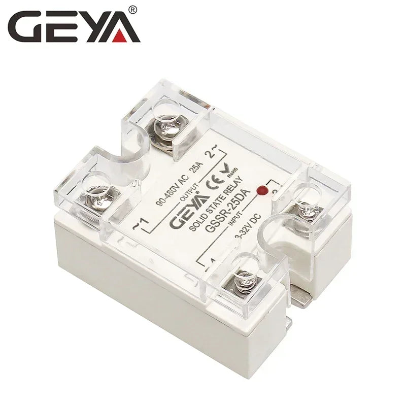 Big Sale GEYA Single Phase Solid State Relay SSR 40DA/60DA/80DA/100DA DC control AC with Pastic Cover 100A SSR DA